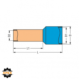 WAGO | 216-1226 | FERRULE, SLEEVE FOR 2.5 MM&sup2; / AWG 14 INSUL