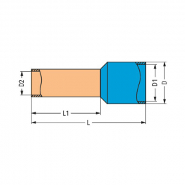 WAGO | 216-243 | FERRULE; SLEEVE FOR 1 MM&sup2; / AWG 18; INSULAT