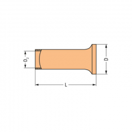 WAGO | 216-424 | FERRULE; SLEEVE FOR 35 MM&sup2; / AWG 2; UNINSUL