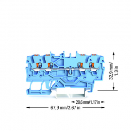WAGO | 2200-1404 | 4-CONDUCTOR THROUGH TERMINAL BLOCK; WITH
