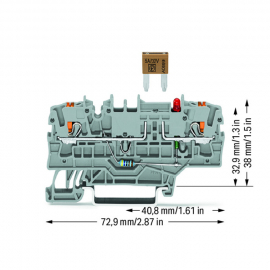 WAGO | 2202-1981/1000-429 | 2-CONDUCTOR FUSE TERMINAL BLOCK;