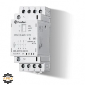 FINDER | 22.34.0.024.1340 | MODULAR CONTACTOR, 4PST-NO 25A,