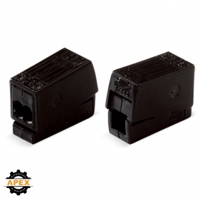 WAGO | 224-114 | PUSHWIRE&reg; INLINE CONNECTOR; BLACK; 
BOX OF