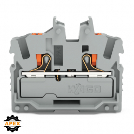 WAGO | 2252-301 | 2-CONDUCTOR MINIATURE THROUGH TB WITH PUSH