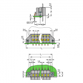 WAGO | 231-604/017-000 | PCB TERMINAL BLOCK; 2.5 MM&sup2;; PIN SP