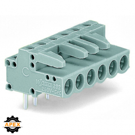 WAGO | 232-245 | THT FEMALE HEADER; 0.6 X 1.0 MM SOLDER PIN;