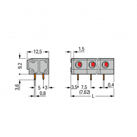 WAGO | 235-502 | PCB TERMINAL BLOCK; 2.5 MM&sup2;; PIN SPACING 7.