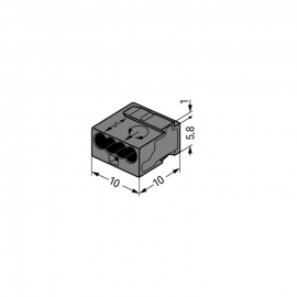 WAGO | 243-204 | MICRO PUSHWIRE&reg; 243 SERIES; 4-CONDUCTOR; BL