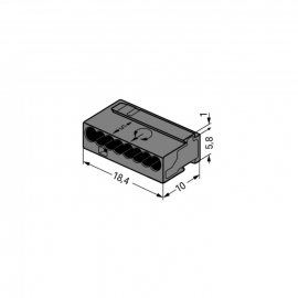WAGO | 243-208 | MICRO PUSHWIRE&reg; 243 SERIES; 8-CONDUCTOR; BL