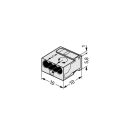 WAGO | 243-304 | MICRO PUSH WIRE&reg; CONNECTOR 243 SERIES; 4-CO