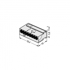 WAGO | 243-308 | MICRO PUSH WIRE&reg; CONNECTOR 243 SERIES; FOR