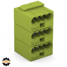 WAGO | 243-747 | 4-CONDUCTOR FEMALE PLUG, PUSH WIRE&reg;, LIGHT