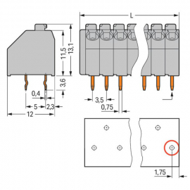 WAGO | 250-204 | PCB TERMINAL BLOCK; PUSH-BUTTON; 1.5 MM&sup2;; P
