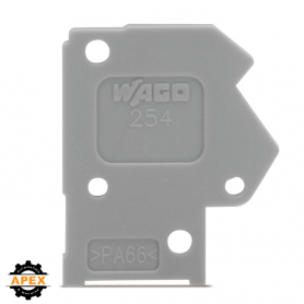 WAGO | 254-400 | END PLATE; 1 MM THICK; SNAP-FIT TYPE; BLUE