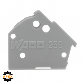 WAGO | 256-600 | END PLATE; SNAP-FIT TYPE; 1 MM THICK; ORANG