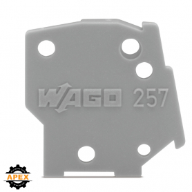 WAGO | 257-600 | END PLATE; SNAP-FIT TYPE; 1 MM THICK; ORANG