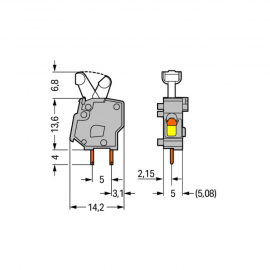 WAGO | 257-743 | STACKABLE PCB TERMINAL BLOCK; PUSH-BUTTON;