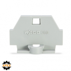 WAGO | 260-361 | END PLATE; WITH FIXING FLANGE; GRAY