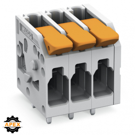 WAGO | 2604-1102 | PCB TERMINAL BLOCK; LEVER; 4 MM&sup2;; PIN SPA