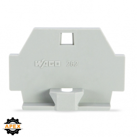 WAGO | 262-361 | END PLATE; WITH FIXING FLANGE; GRAY