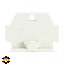 WAGO | 262-363 | END PLATE; WITH FIXING FLANGE; LIGHT GRAY