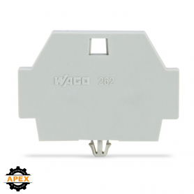 WAGO | 262-371 | END PLATE; WITH SNAP-IN MOUNTING FOOT; GRAY