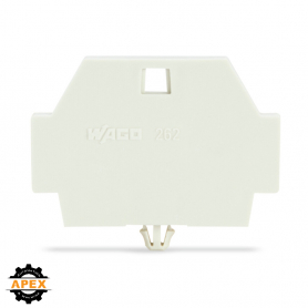 WAGO | 262-373 | END PLATE; WITH SNAP-IN MOUNTING FOOT; LIGH