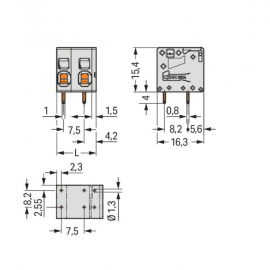 WAGO | 2624-1304 | PCB TERMINAL BLOCK; 4 MM&sup2;; PIN SPACING 7.