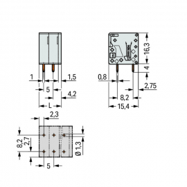WAGO | 2624-3102/000-004 | PCB TERMINAL BLOCK; 4 MM&sup2;; PIN SP
