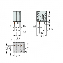 WAGO | 2624-3111 | PCB TERMINAL BLOCK; 4 MM&sup2;; PIN SPACING 5
