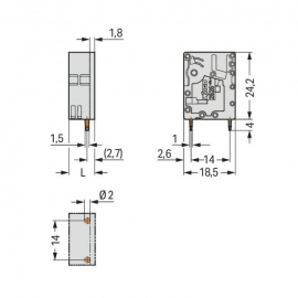 WAGO | 2626-3101/000-014 | PCB TERMINAL BLOCK; 6 MM&sup2;; PIN SP