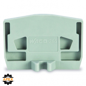 WAGO | 264-364 | END PLATE; WITH FIXING FLANGE; 4 MM THICK;