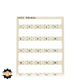 WAGO | 264-900 | MINI-WSB MARKING CARD; AS CARD; MARKED; 1,