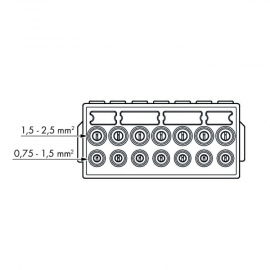 WAGO | 267-521 | MALE CONNECTOR; 7-POLE, WHITE