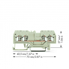 WAGO | 279-994 | 4-CONDUCTOR THROUGH TERMINAL BLOCK; 1.5 MM&sup2;