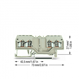 WAGO | 279-995 | DOUBLE POTENTIAL TERMINAL BLOCK; 1.5 MM&sup2;; S