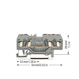 WAGO | 280-681 | 3-CONDUCTOR THROUGH TERMINAL BLOCK; 2.5 MM&sup2;