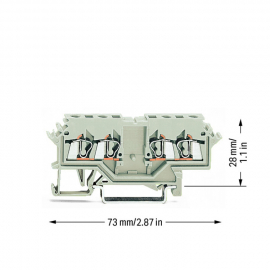 WAGO | 280-989 | DOUBLE POTENTIAL TERMINAL BLOCK; 2.5 MM&sup2;; S