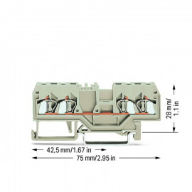 WAGO | 280-994 | 4-CONDUCTOR THROUGH TERMINAL BLOCK; 2.5 MM&sup2;