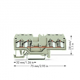 WAGO | 280-999 | 4-CONDUCTOR THROUGH TERMINAL BLOCK; 2.5 MM&sup2;