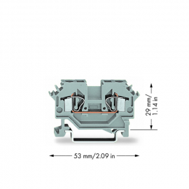 WAGO | 281-601 | 2-CONDUCTOR THROUGH TERMINAL BLOCK; 4 MM&sup2;;
