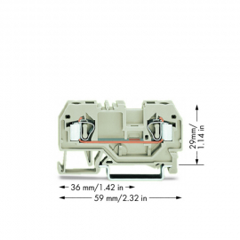 WAGO | 281-992 | 2-CONDUCTOR THROUGH TERMINAL BLOCK; 4 MM&sup2;;