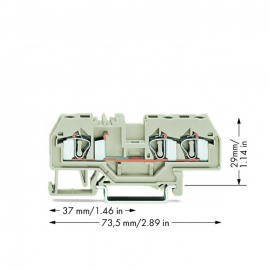 WAGO | 281-993 | 3-CONDUCTOR THROUGH TERMINAL BLOCK; 4 MM&sup2;;