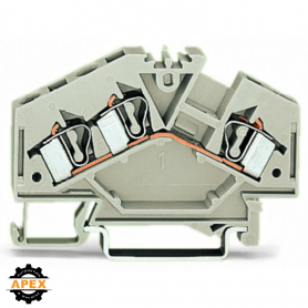 WAGO | 281-998 | 3-CONDUCTOR THROUGH TERMINAL BLOCK; 4 MM&sup2;;