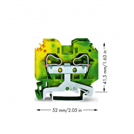 WAGO | 284-107 | 2-CONDUCTOR GROUND TERMINAL BLOCK; 10 MM&sup2;;