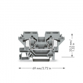 WAGO | 284-601 | 2-CONDUCTOR THROUGH TERMINAL BLOCK; 10 MM&sup2;;