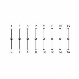 WAGO | 289-101 | COMPONENT MODULE WITH DIODE 8X 1N4007