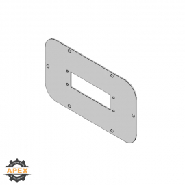 ICOTEK | 43901 | FP-AX 256X149 RAL 7035 (1 CUT OUT 36X112MM