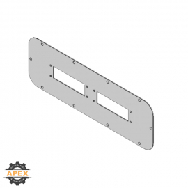 ICOTEK | 43903 | FP-AX 447X149 RAL 7035 (2 CUT-OUTS  36X112M
