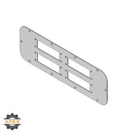ICOTEK | 43904 | FP-AX 447X149 RAL 7035 (4 CUT-OUTS 36X112MM